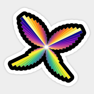 Aurora Butterfly | Flying Wings Bar Charts Black Sticker